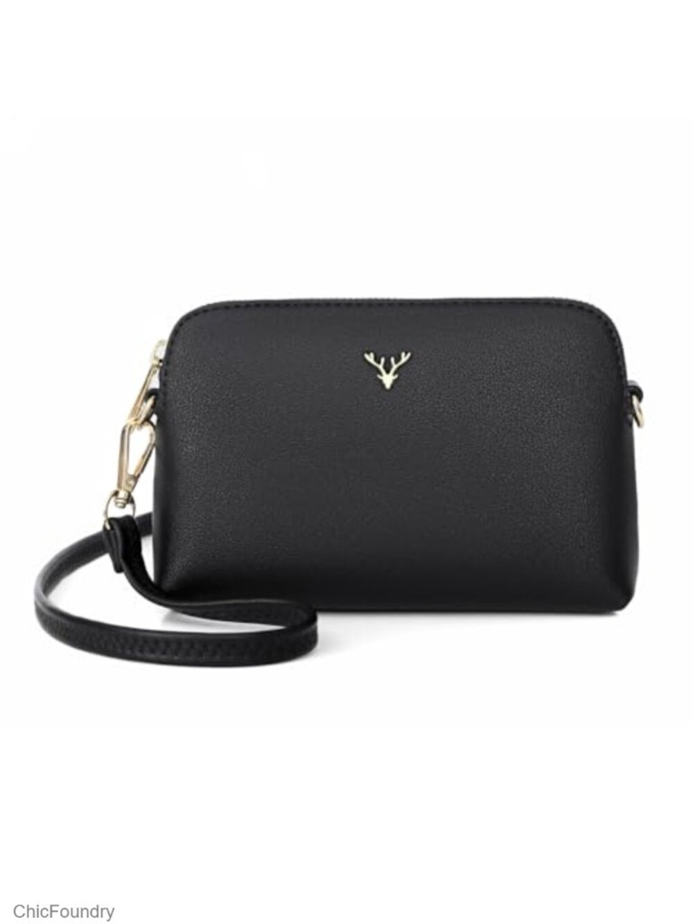 Vegan Leather Crossbody Bag Wristlet Clutch Small Shoulder Purse